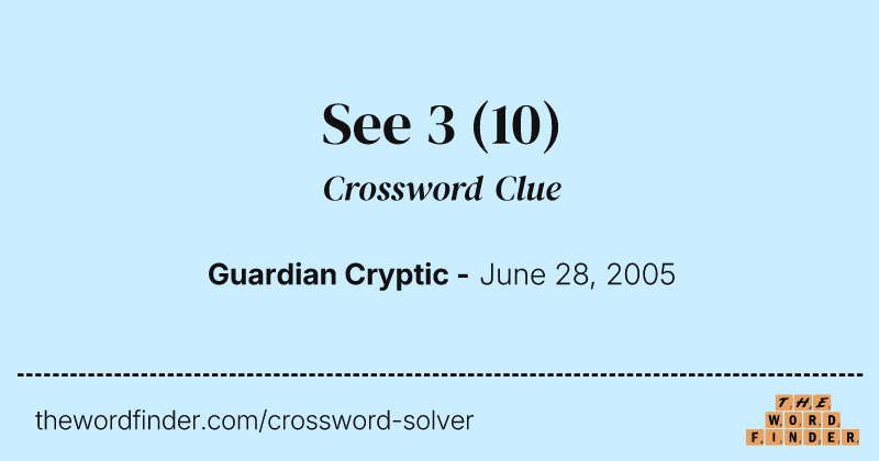 See 3 crossword clue image