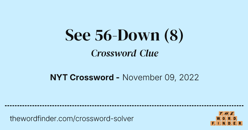 See 56-Down crossword clue image