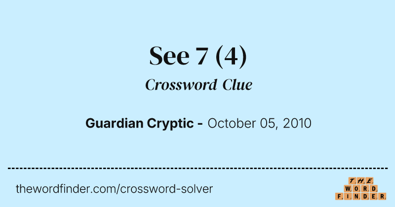 See 7 crossword clue image