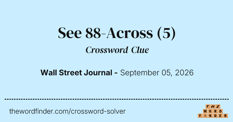 See 88-Across crossword clue image