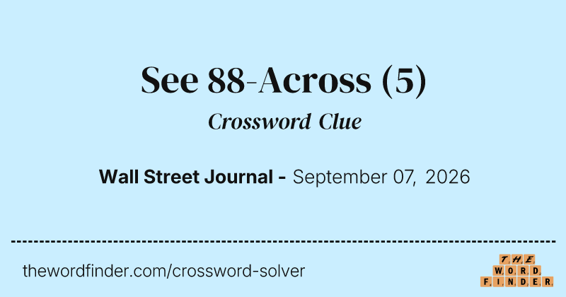 See 88-Across crossword clue image