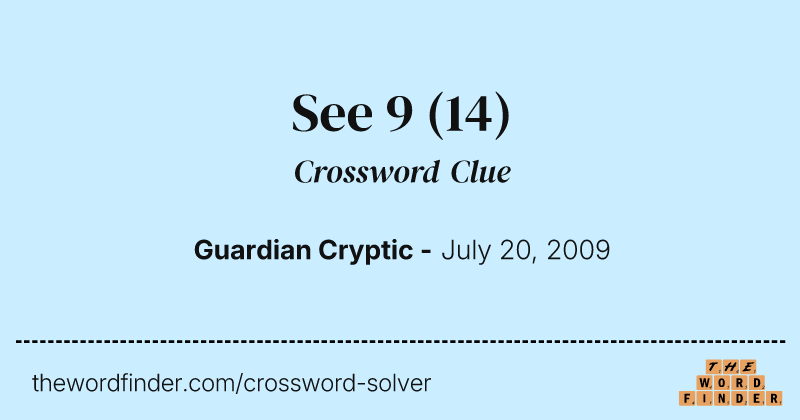 See 9 crossword clue image