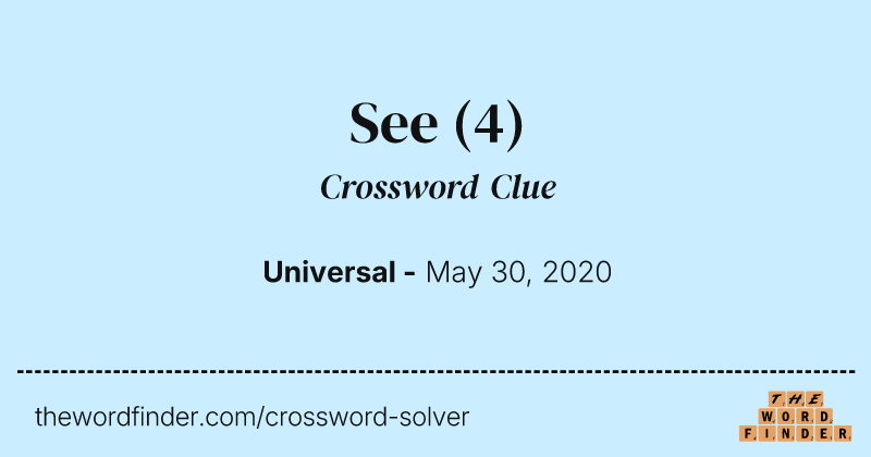 See crossword clue image