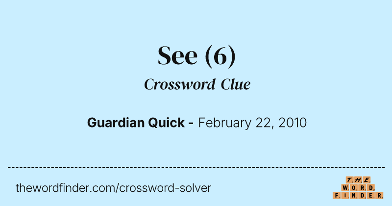 See crossword clue image