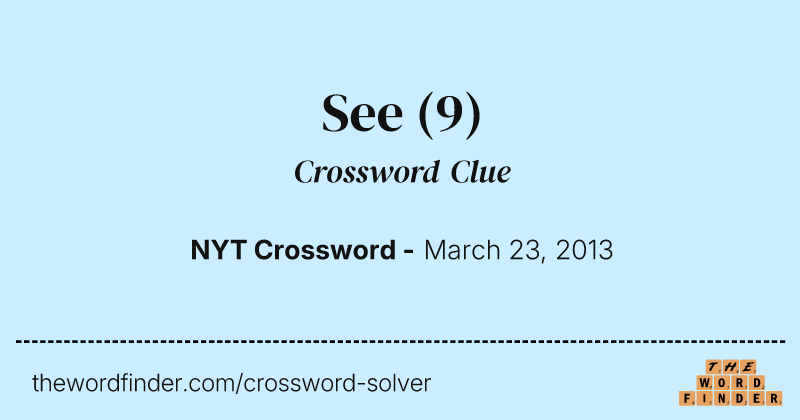See crossword clue image