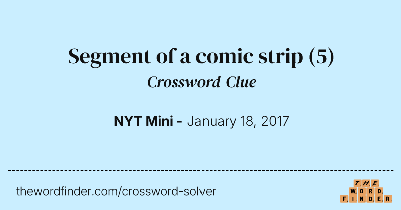 Segment of a comic strip crossword clue image