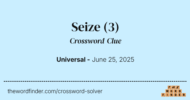 Seize crossword clue image