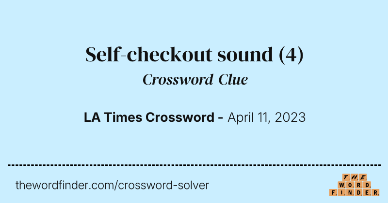 Self-checkout sound crossword clue image