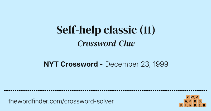 Self-help classic crossword clue image