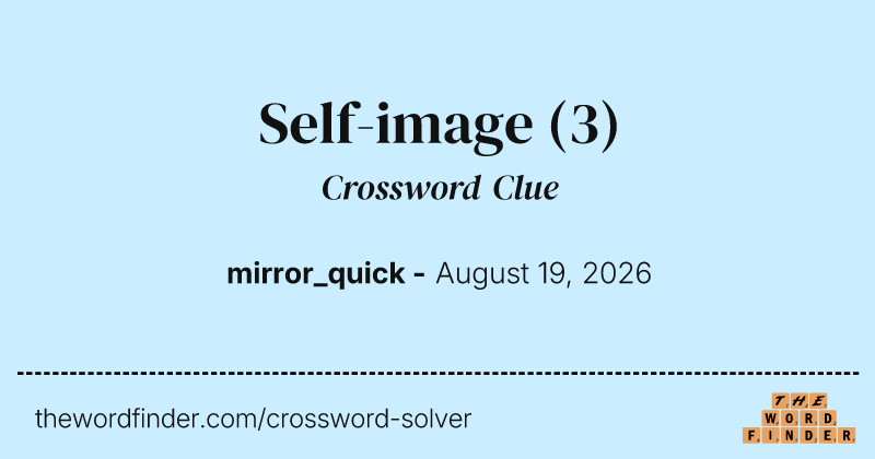 Self-image crossword clue image