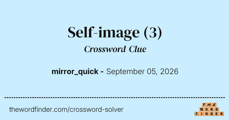 Self-image crossword clue image