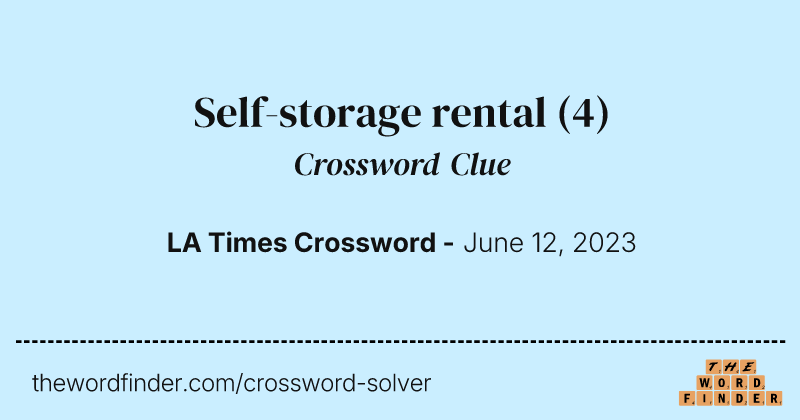 Self-storage rental crossword clue image