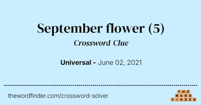 September flower crossword clue image