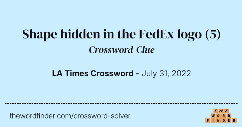 Shape hidden in the FedEx logo crossword clue image
