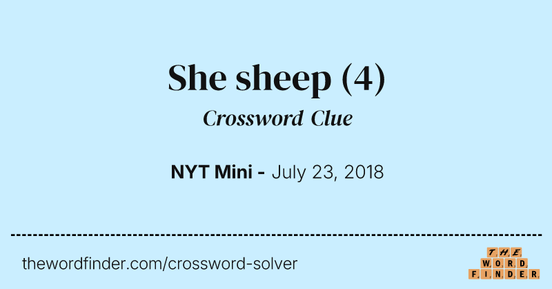 She sheep crossword clue image