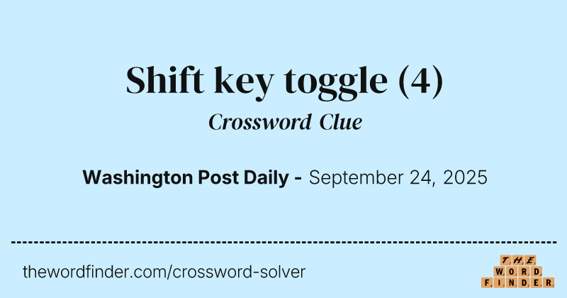Shift key toggle crossword clue image