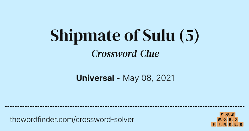 Shipmate of Sulu crossword clue image