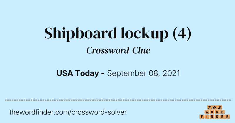 Shipboard lockup crossword clue image