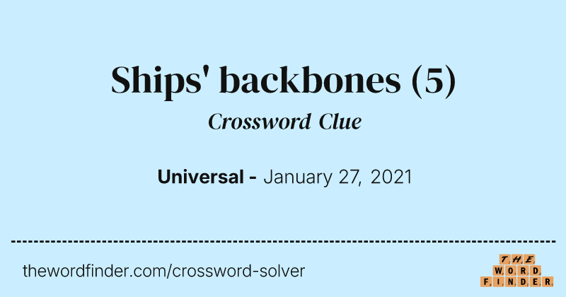 Ships' backbones crossword clue image