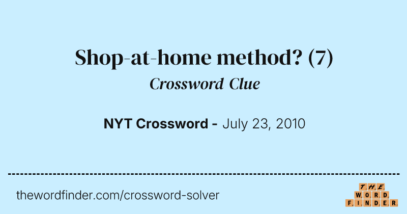 Shop-at-home method? crossword clue image