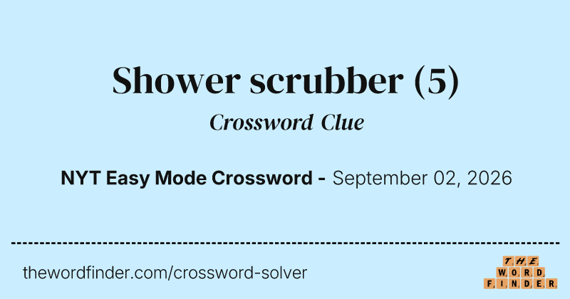 Shower scrubber crossword clue image