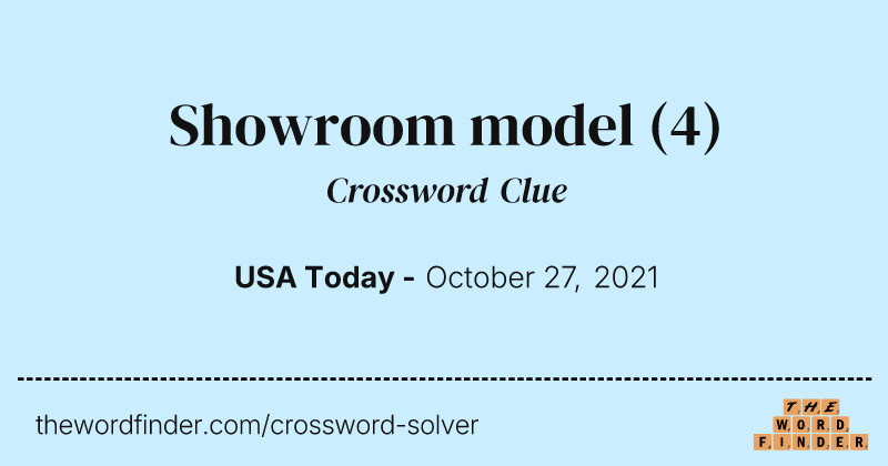 Showroom model crossword clue image