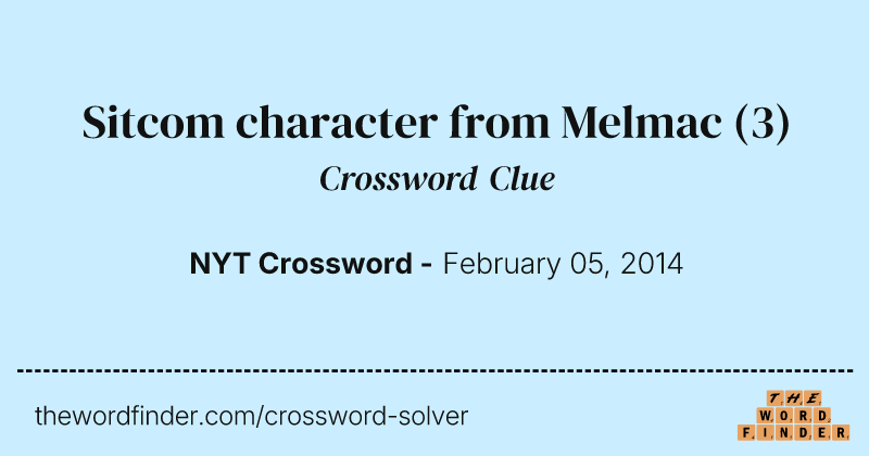 Sitcom character from Melmac crossword clue image