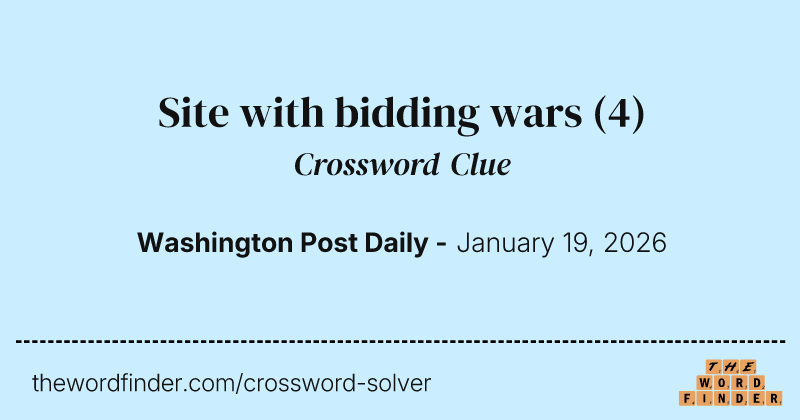 Site with bidding wars crossword clue image