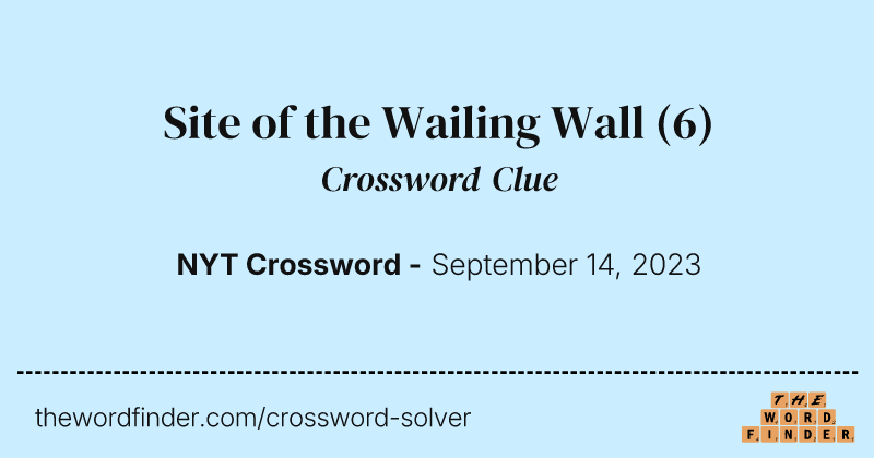 Site of the Wailing Wall crossword clue image