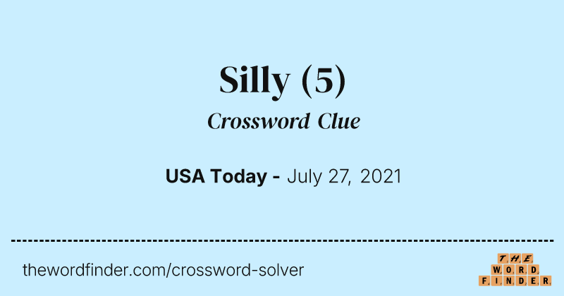 Silly crossword clue image