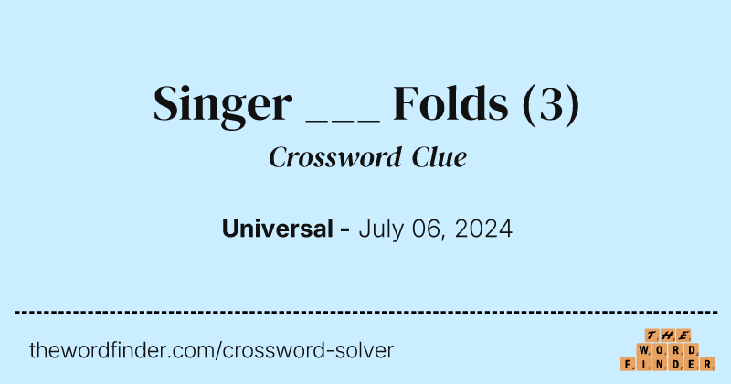 Singer ___ Folds crossword clue image
