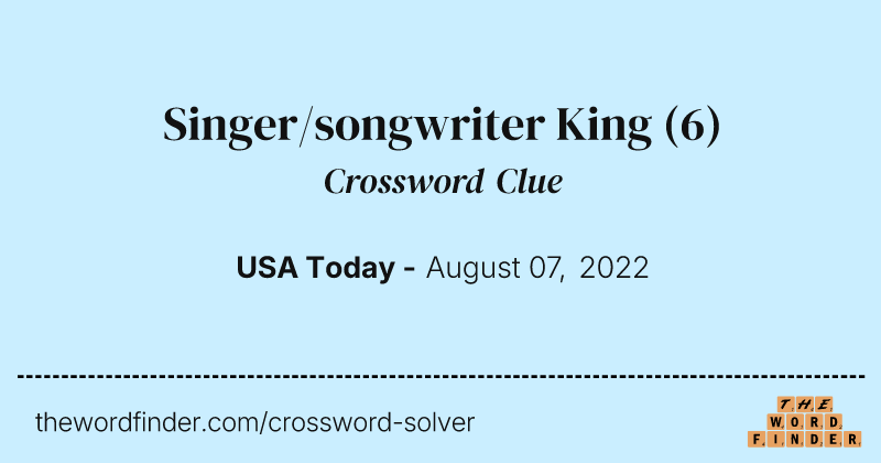 Singer/songwriter King crossword clue image
