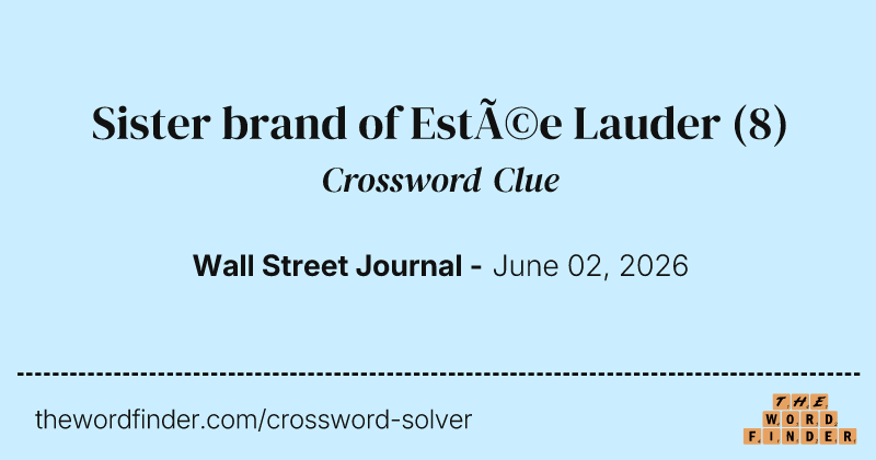 Sister brand of Estée Lauder crossword clue image