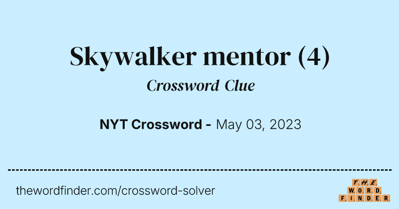 Skywalker mentor crossword clue image