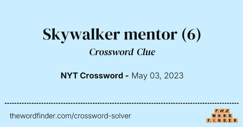 Skywalker mentor crossword clue image