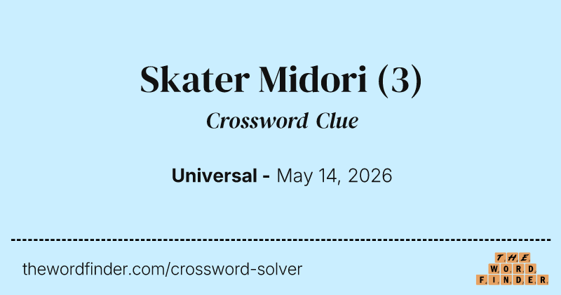 Skater Midori crossword clue image