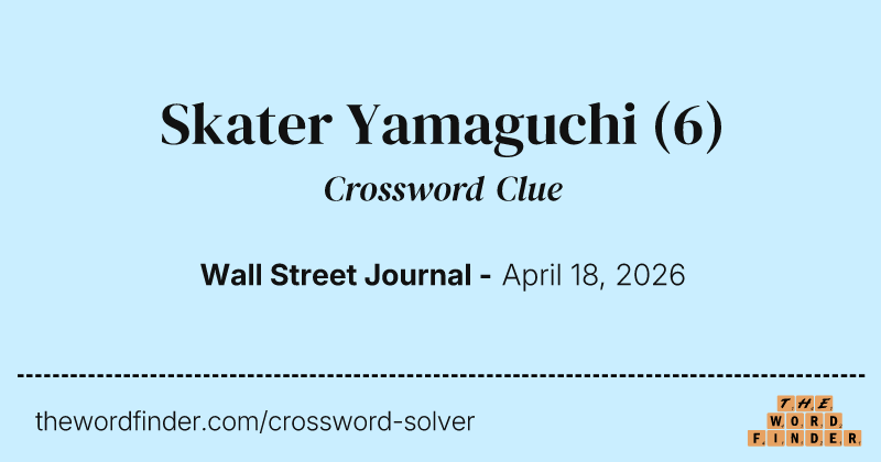 Skater Yamaguchi crossword clue image