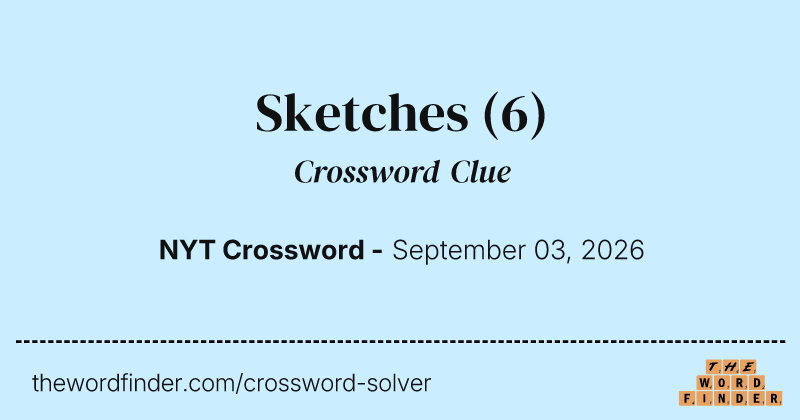 Sketches crossword clue image