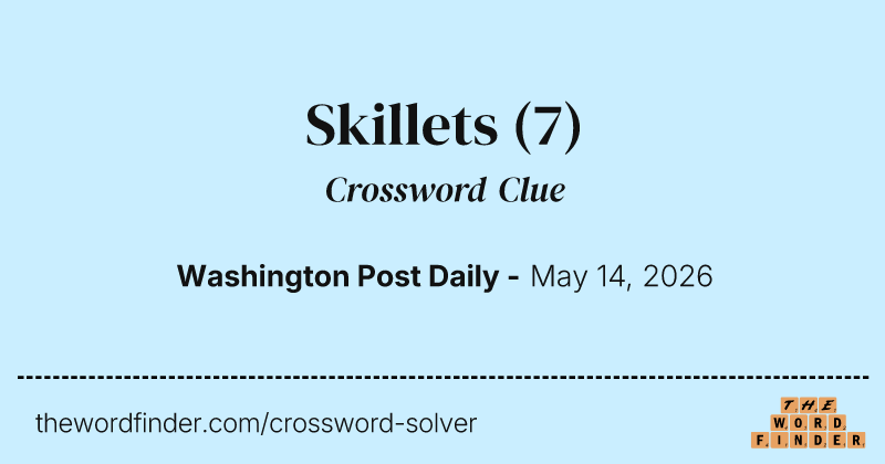 Skillets crossword clue image