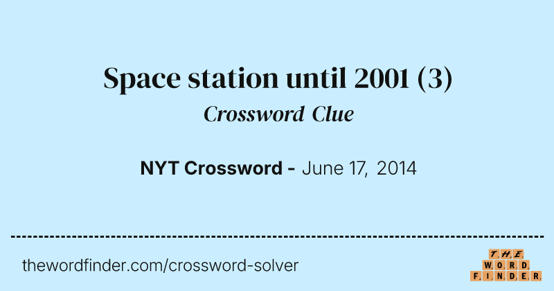 Space station until 2001 crossword clue image