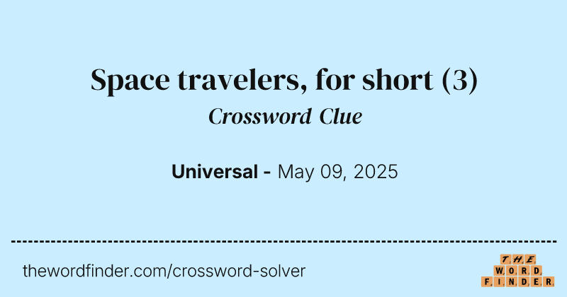 Space travelers, for short crossword clue image