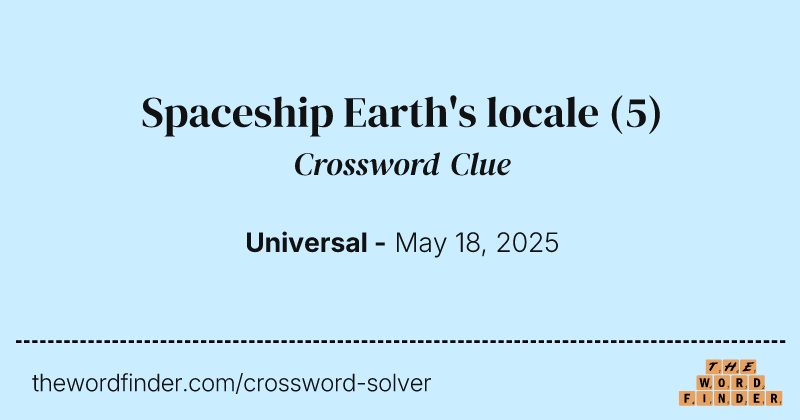 Spaceship Earth's locale crossword clue image