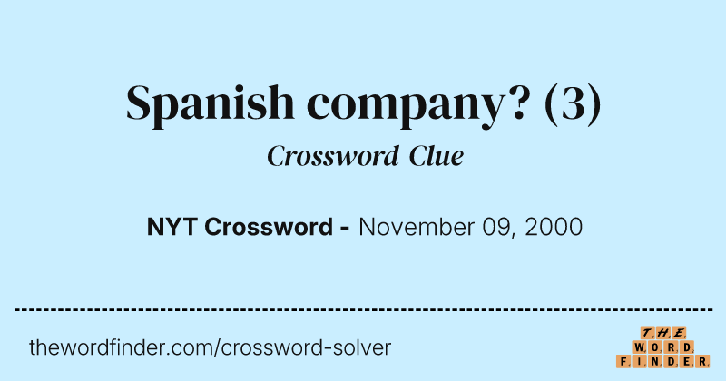 Spanish company? crossword clue image