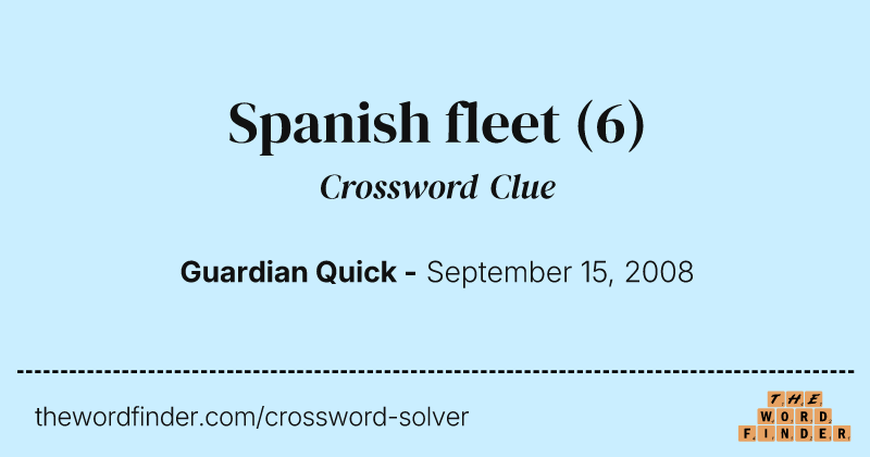 Spanish fleet crossword clue image