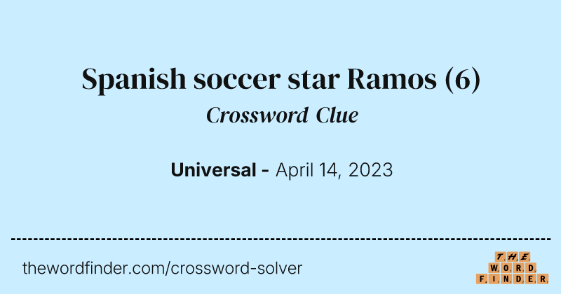Spanish soccer star Ramos crossword clue image