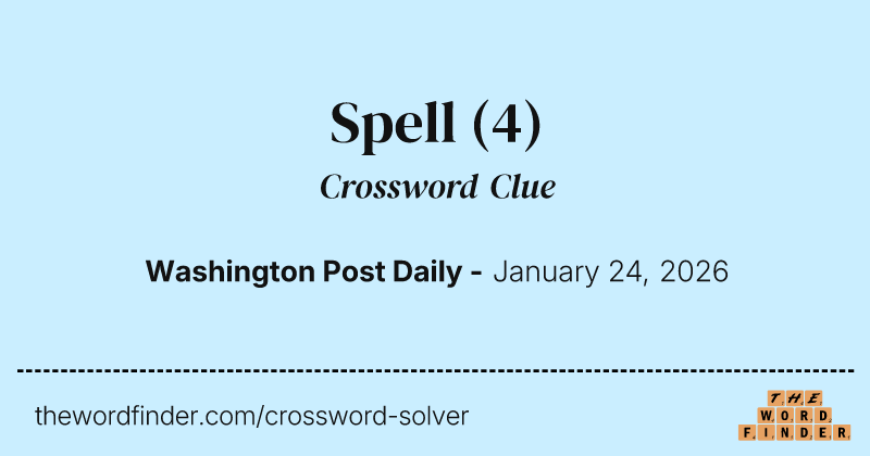 Spell crossword clue image