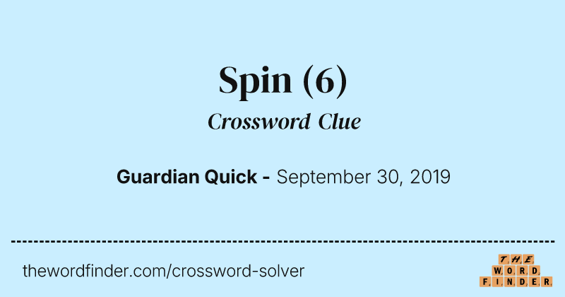 Spin crossword clue image