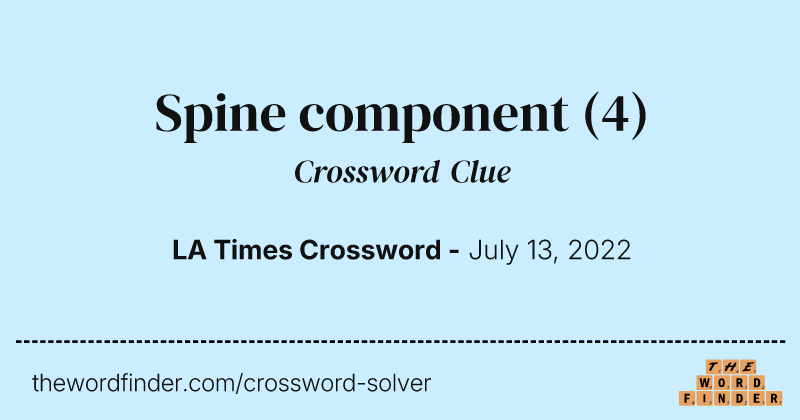 Spine component crossword clue image