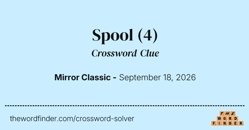 Spool crossword clue image