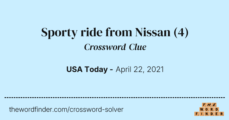 Sporty ride from Nissan crossword clue image